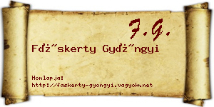 Fáskerty Gyöngyi névjegykártya