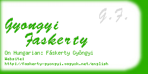 gyongyi faskerty business card