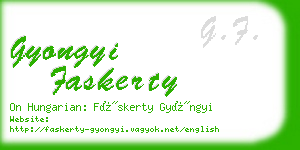 gyongyi faskerty business card